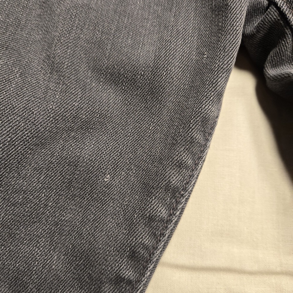 Levis 513 Jeans Mens 36x30 Black Dark Wash Slim Straight Stretch Denim Pants - Picture 3 of 16